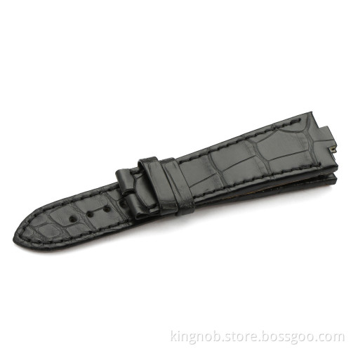 VC01 Genuine alligator leather Watch Band For VC - Black